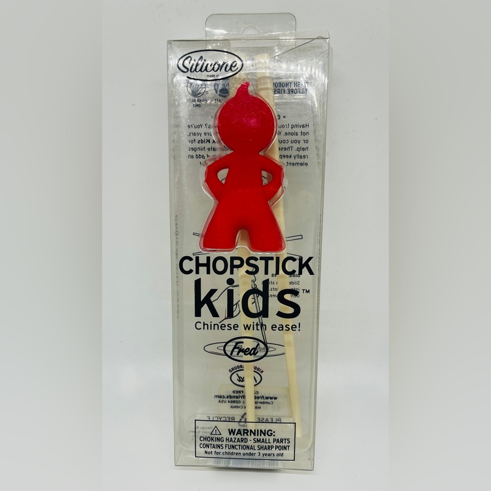 Silicone Training Chopsticks Kid Boy Fred NEW Red
